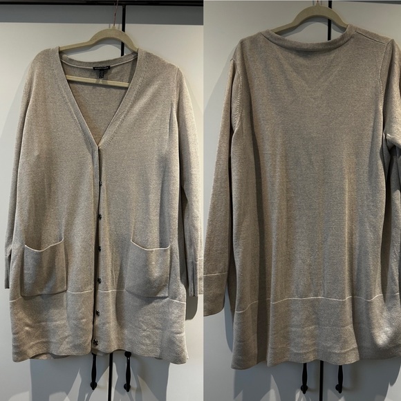 EILEEN FISHER merino wool v neck snap button cardigan. XL FINAL PRICE NO OFFERS - Picture 2 of 5